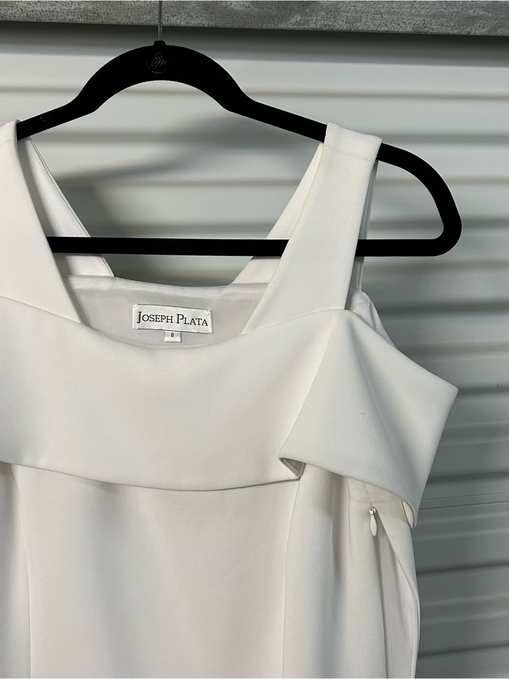 White Cold-Shoulder Ruffle Camisole - Picture 7 of 11